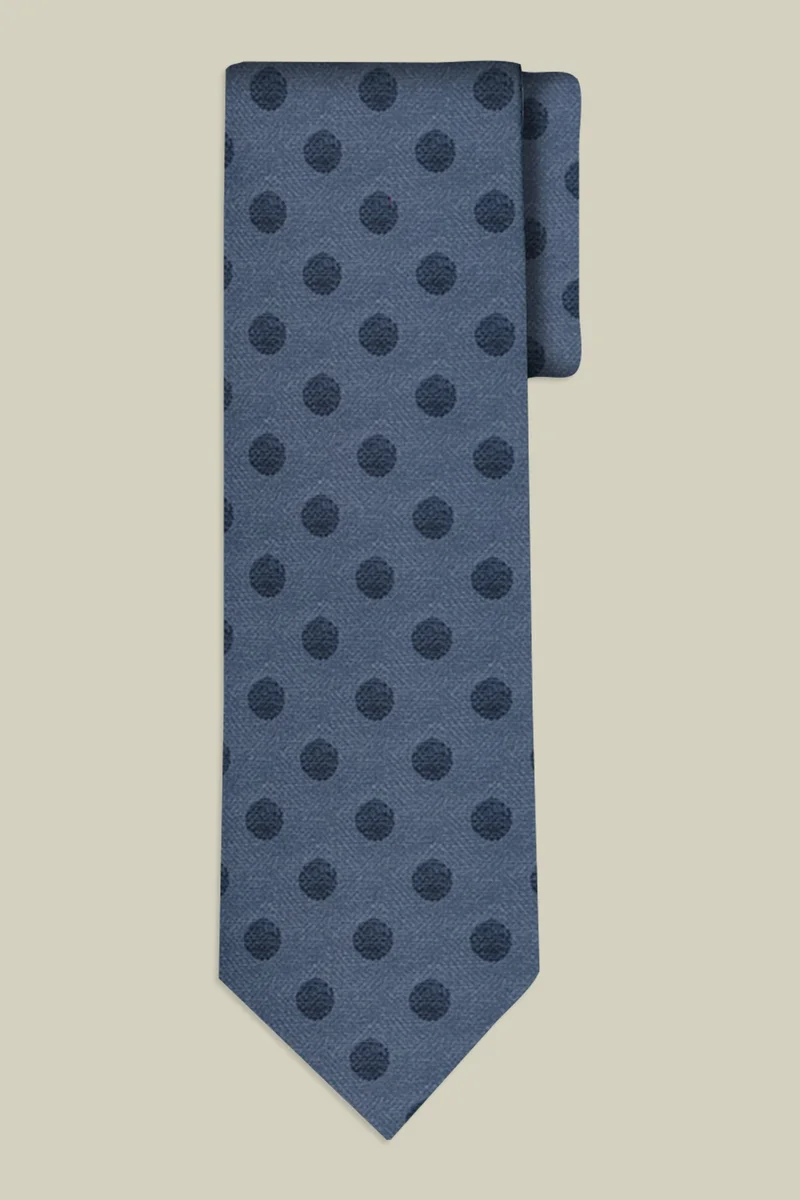 Doppelganger Men's polka dot tie - LT Blue