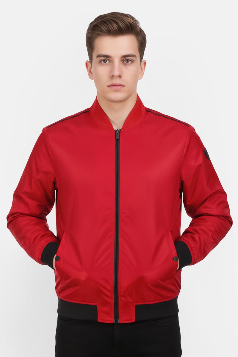 Scuderia Ferrari Men Sportswear Fit Long Sleeves Outdoor Jacket, Dark Red - Image 1
