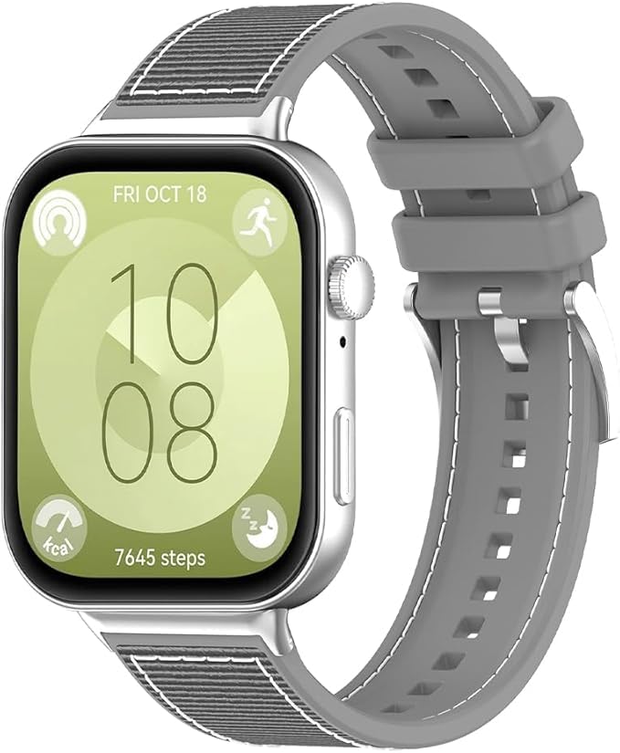 NEXT STORE Nylon & Silicone Sport Strap Compatible with Huawei Watch Fit 3 – Waterproof & Comfortable Replacement Band - Image 1