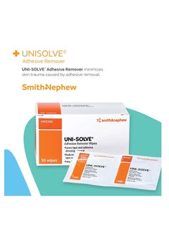 Smith & Nephew Corp Uni Solve 402300 Adhesive Remover Wipe, Pack of 50  - Image 2