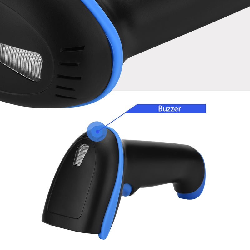 Hand Held Wireless 2.4GHz Laser Barcode Bar Code Scanner Reader for iOS Android Windows Blue - Image 3
