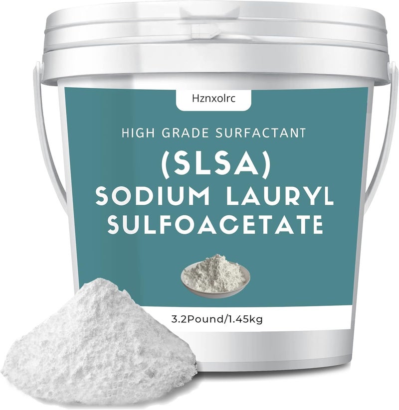 Hznxolrc 32 Pound SLSA Powder for Making Bath Bombs Premium SLSA Sodium Lauryl Sulfoacetate Powder Amazing Bubbles Gentle on Skin Suitable for Making Bath Bombs Bath Truffles and More 