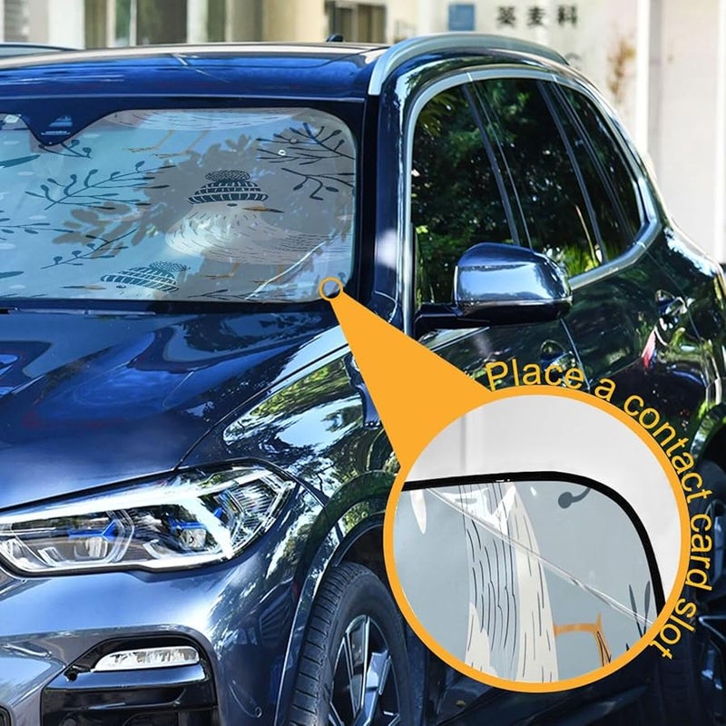 Dove Car Windshield Sunshade Foldable UV Sun Visor Protector 55 x 27 6 Inch - Image 3