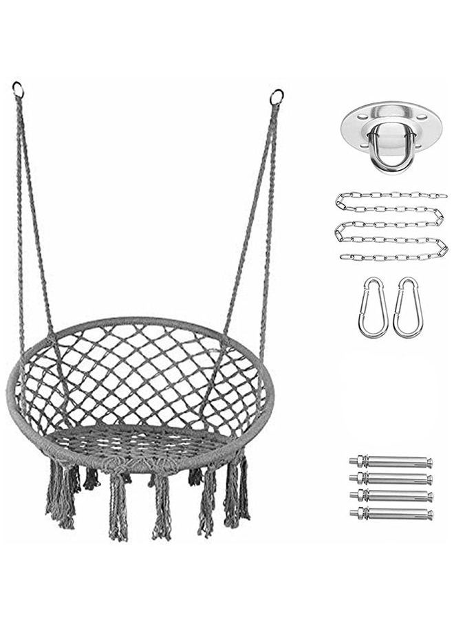 Generic - Hammock Hanging Swing Chair For Bedroom with Sturdy Hardware Kits Exquisite Dreamy Round Cotton Rope For Indoor Outdoor Patio Yard Max 330 LBS - Image 1