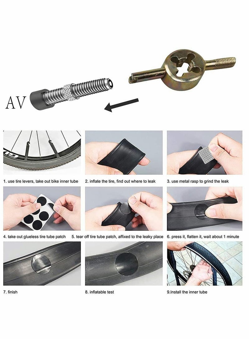 SYOSI Bike Tool Kit Bike Puncture Repair Kit, 16 in 1 Bike Multifunction Tool Mountain Bike Accessories with Patch Kit and Tire Levers for Mountain Bike and Road Bike  - Image 4
