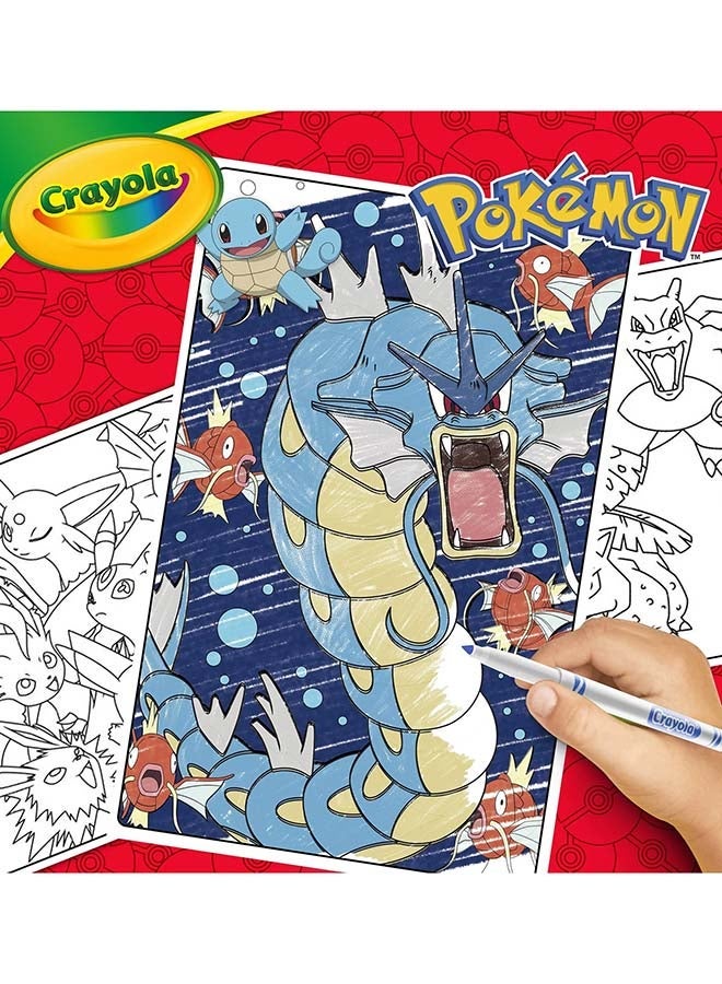 Crayola Pokemon Creative Art Set Case | 56 Wax Crayons, 15 Mini Pencils, 28 Washable Felt-Tip Pens, and 15 Coloring Pages | Portable and Suitable for Home, School, or Holidays | Ideal Gift for Kids Ages 5+ - Image 5