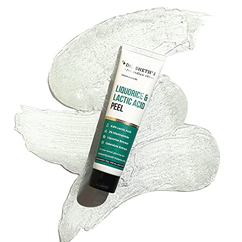 Dr. Sheth's Liquorice & 8.8% Lactic Acid (AHA) Chemical Peel For Even-Toned, Glowing Skin With 2% Niacinamide, Calendula Extract, AHA Peeling Solution For Face, Chemical Exfoliator For Unisex, 30g - Image 4