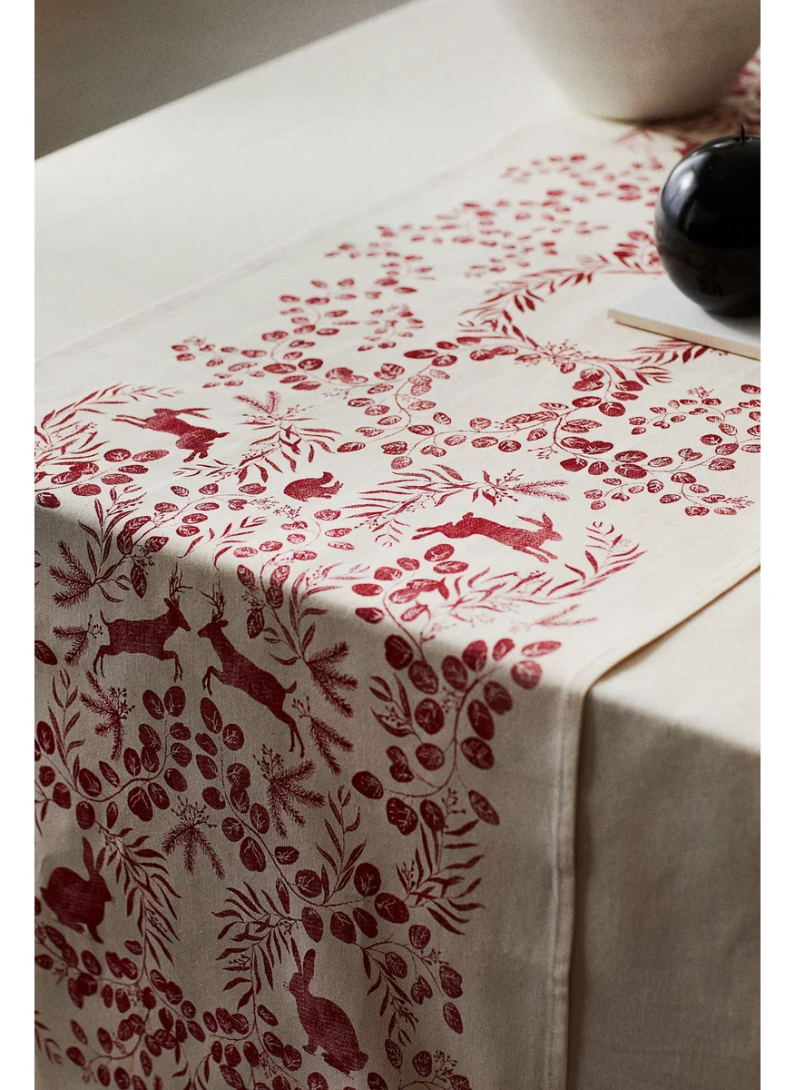 اتش اند ام Linen-Blend Print-Motif Table Runner