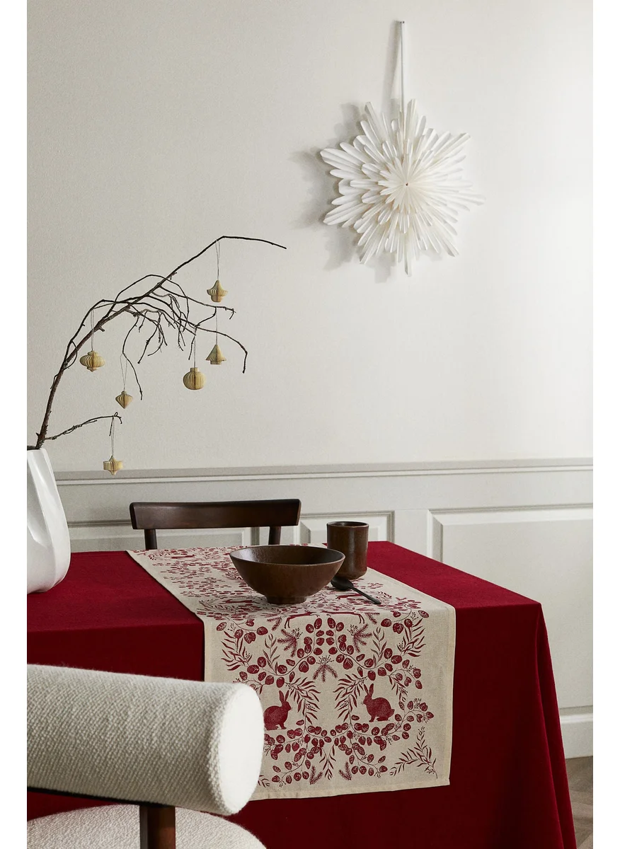 اتش اند ام Linen-Blend Print-Motif Table Runner