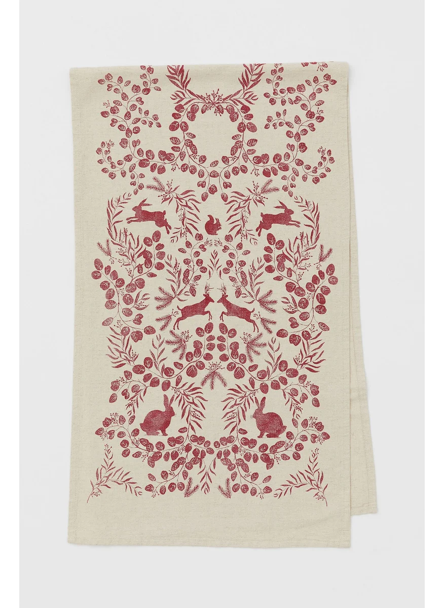 اتش اند ام Linen-Blend Print-Motif Table Runner