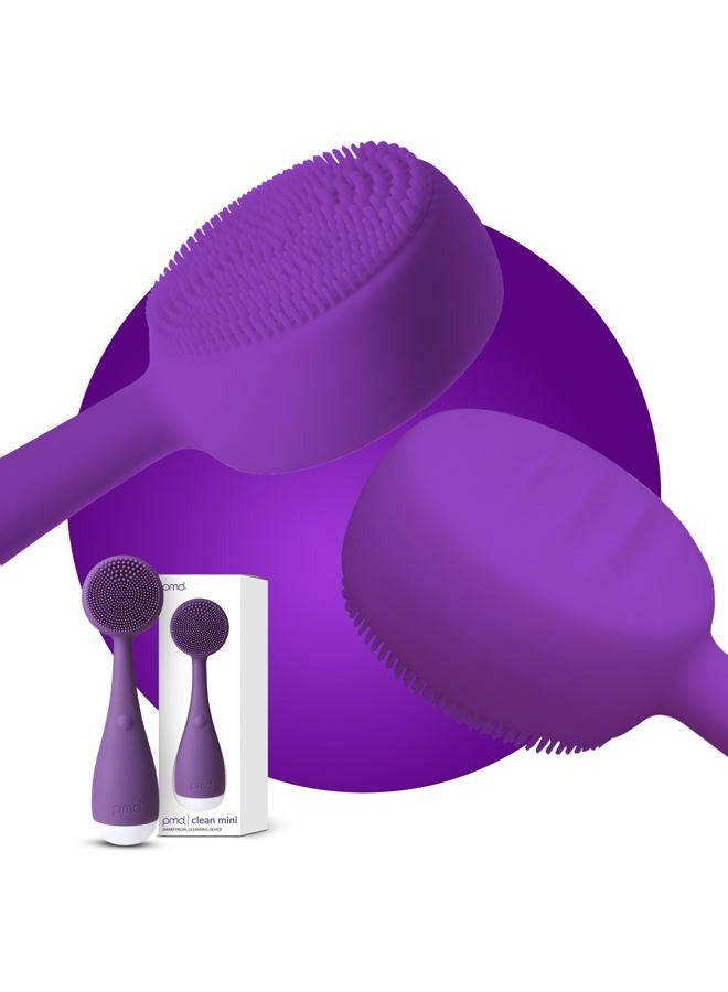 PMD جهاز تنظيف الوجه الذكي الصغير - مع فرشاة سيليكون ومُدلك مضاد للشيخوخة - مقاوم للماء - تقنية اهتزاز سونيك جلو - لتنظيف المسام والرؤوس السوداء - لرفع وشد وتوحيد لون البشرة - Image 1