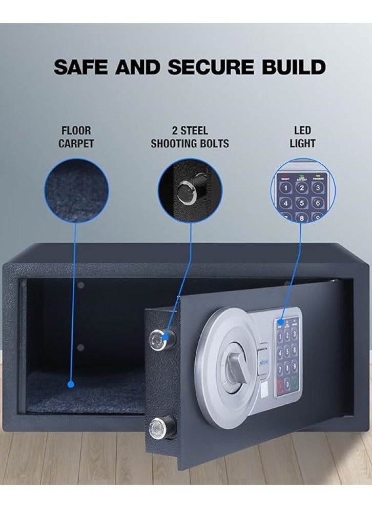 أوزون عقيق أسود خزنة للكمبيوتر المحمول سعة 26.4 لتر | خزانة رقمية إلكترونية آمنة للمنزل | مكتب مع رمز التعريف الشخصي للمستخدم | بواسطة الأوزون الهند - Image 3