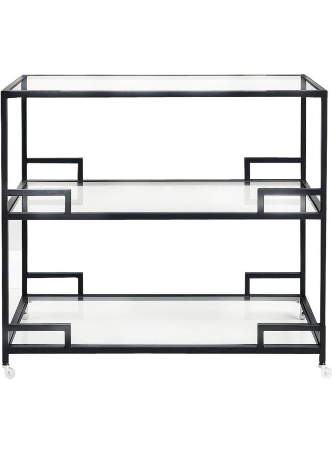 YINZUO YINZUO Glass Shelf Bar Cart Trolley  - Image 1