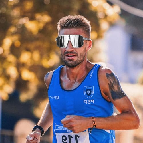 Karsaer Sports Non-Polarized Sunglasses,Baseball Non-Polarized Sunglasses Softball Cycling Glasses for Women Men E1206, Grey - Image 3