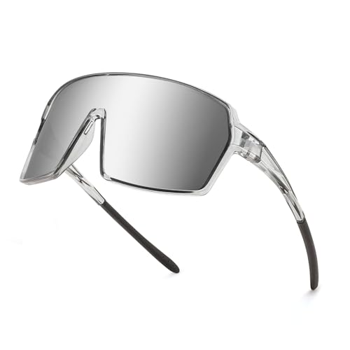 Karsaer Sports Non-Polarized Sunglasses,Baseball Non-Polarized Sunglasses Softball Cycling Glasses for Women Men E1206, Grey - Image 1