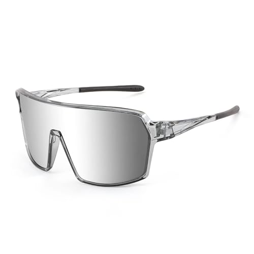 Karsaer Sports Non-Polarized Sunglasses,Baseball Non-Polarized Sunglasses Softball Cycling Glasses for Women Men E1206, Grey - Image 2