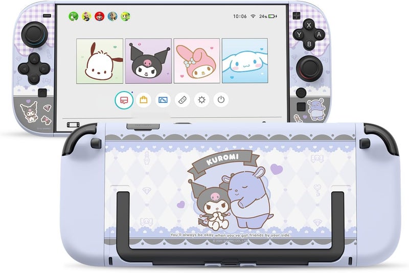 Kuitmor Dockable PC Protective Case Compatible with Switch 2 Model 2025, All-Round Protection Hard Protective Shell for Switch 2 2025 Accessories (Purple) - Image 1