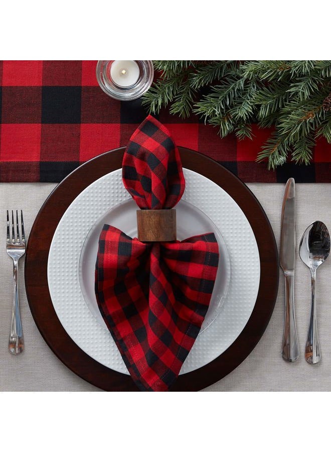 DII Buffalo Check Collection Classic Tabletop, Table Runner, 14x72, Red & Black - Image 5