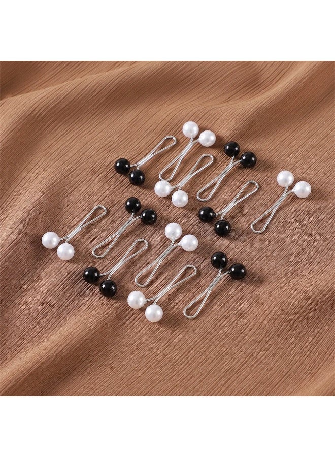 JAYATO Headscarf Pin Set, available in black and white colors. Pearl head safety pins are suitable for scarves and shawls. Non-breakable magnetic style headscarf clips, specially designed for women. - Image 2