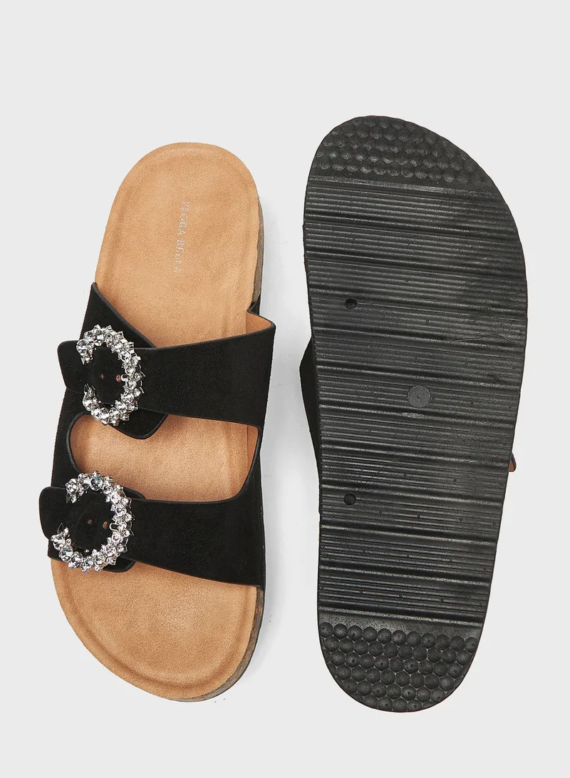 shoexpress Multi Strap Low Heel Sandals