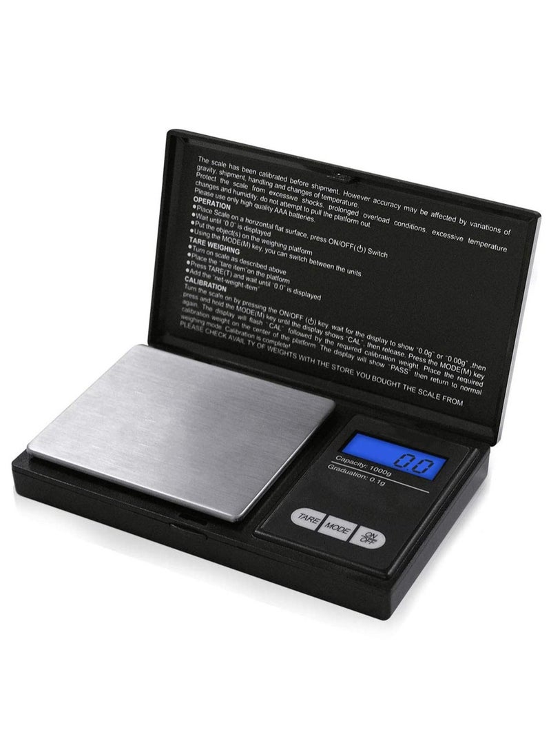 Mik-Nana Digital Pocket Scale, 1000g x 0.1g Small Digital Scales Grams Ounces Grains, Jewelry Scale, Portable Travel Food Scale, Kitchen Scale, LCD Backlit Display - Image 1
