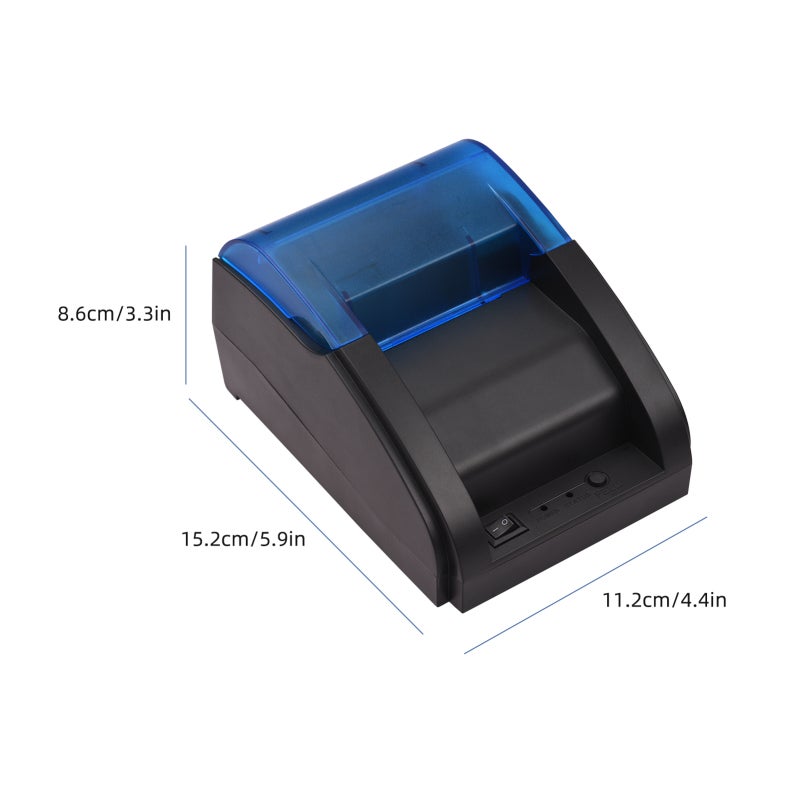 58mm Thermal Receipt Printer Direct Thermal USB&BT Connection for Ticket Bill Printing Compatible with iOS Android Windows System ESC/POS Print Commands for Supermarket Store Home Business Retail Store - Image 4