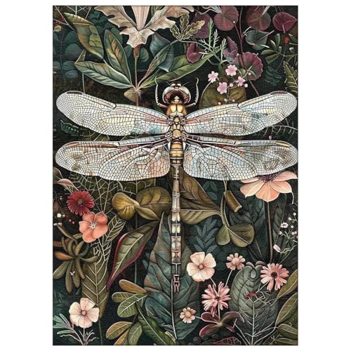 Mandun Paint by Numbers Kit for Adults Dragonfly Paint by Numbers Crafts for Adults for Wall Art Gifts 16x20 Inch - Image 1