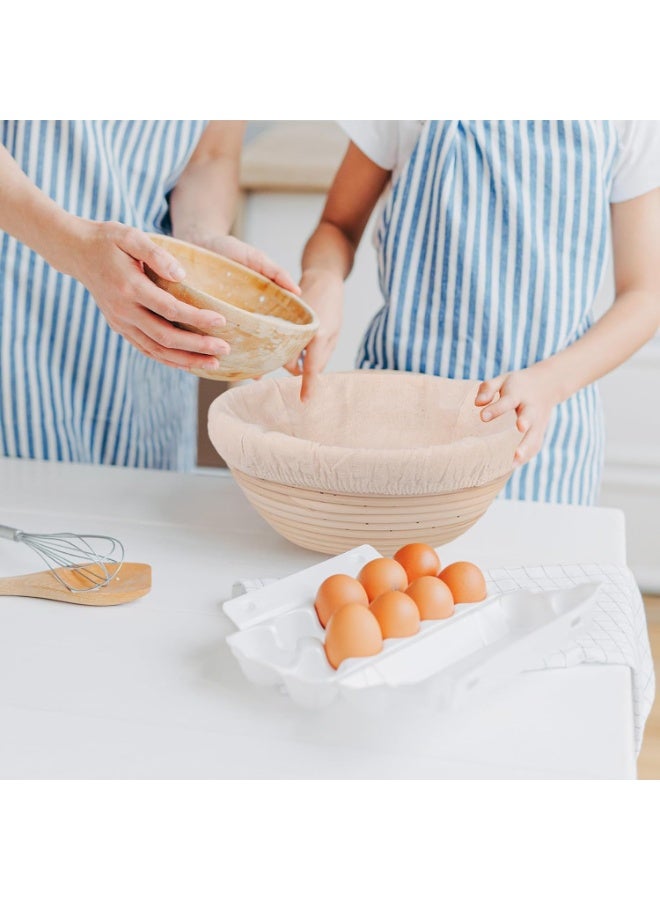 SUNSAR 2 Pcs Bread Proofing Basket Cloth Liner Baking Dough Basket Cover Natural Rattan Banneton Proofing Cloth for Bakery Home Baking - Image 5