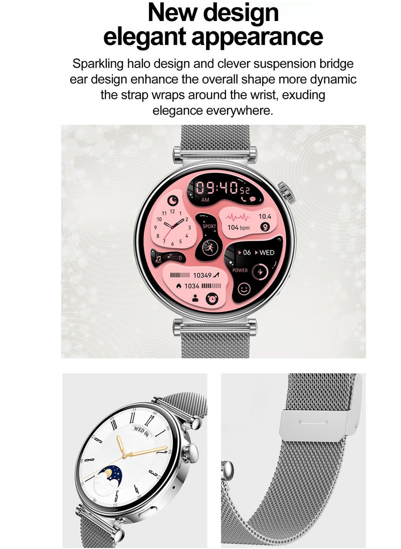 DOSCHER - Smart Watch AMOLED Smart Watches for Women Ladies Smaertwatch Bluetooth Make/Answer Calls Fitness Modes and Sleep Modes Multi-app Message Reminder Multi Language - Image 1