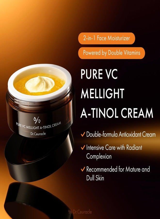 leegeehaam Dr.Ceuracle Pure Vitamin C Mellight A-Tinol Cream - Vitalizing Dual Moisturizer with Double Vitamins, Panthenol, Ceramide for Healthy Radiant Skin (70 g / 2.46 oz.) - Image 2