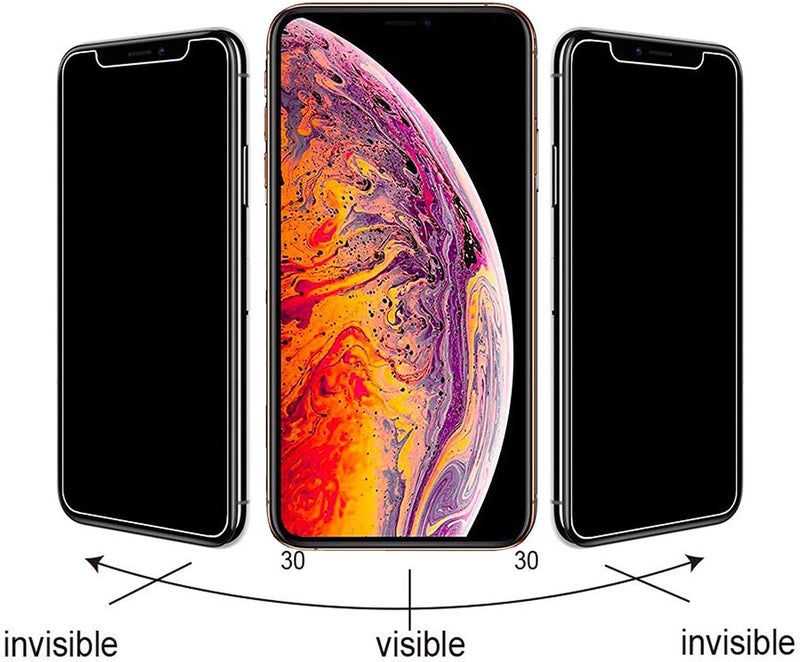 Ailun Privacy Screen Protector for iPhone 11 Pro Max/iPhone Xs Max [6.5 Inch] 2Pack Anti Spy Private Case Friendly Tempered Glass - Image 4