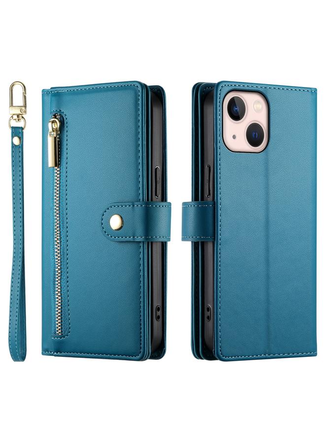 Zaboon Case For iPhone 13 mini Nine Card-slot Zipper Wallet Bag Leather Phone Case - Image 2