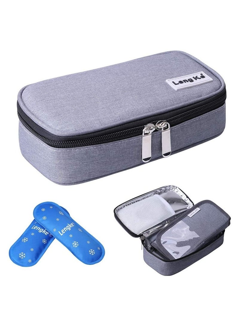 Insulin Cooler Travel Carrying Case Diabetic Medication Cooling Bag with 2 Ice Packs - pzsku/Z1B614F86848D2B1509E8Z/45/_/1649832979/24be94d8-9926-435a-bf74-9209c423c311