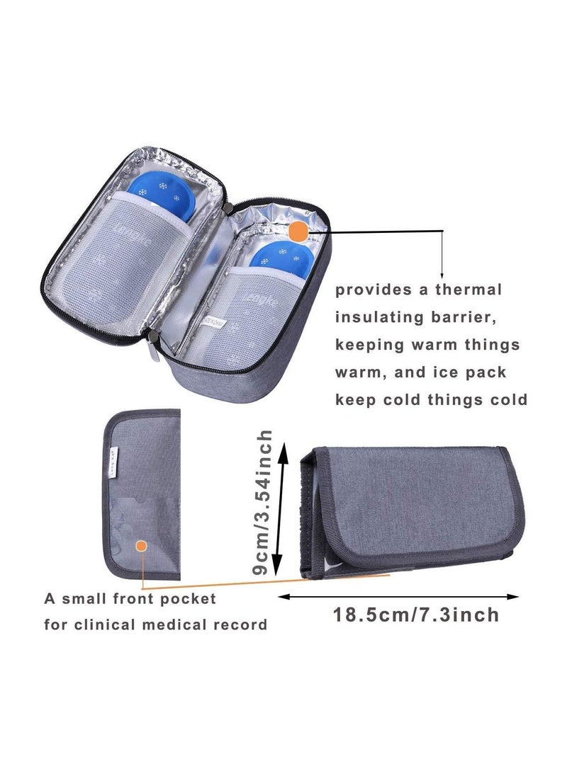 Insulin Cooler Travel Carrying Case Diabetic Medication Cooling Bag with 2 Ice Packs - pzsku/Z1B614F86848D2B1509E8Z/45/_/1649832979/d107feb2-9c9c-41be-b311-6ea6b8d7c737