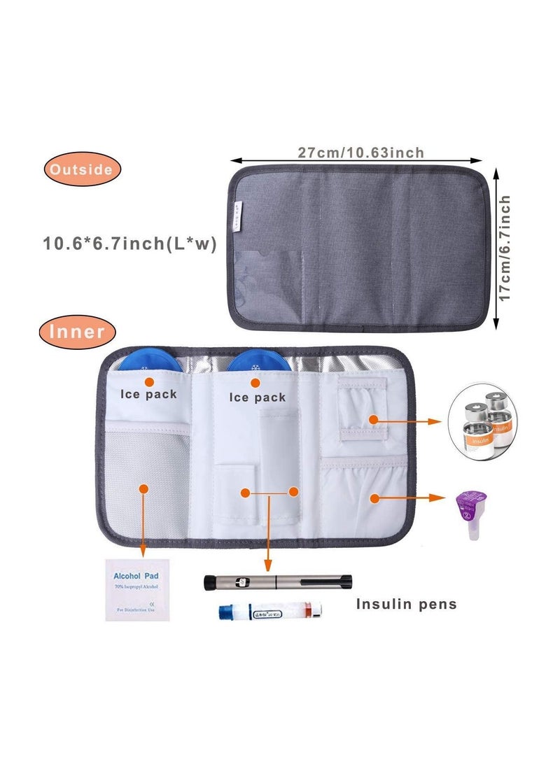 Insulin Cooler Travel Carrying Case Diabetic Medication Cooling Bag with 2 Ice Packs - pzsku/Z1B614F86848D2B1509E8Z/45/_/1649832979/d2e7a1bf-79ae-4b66-bdc0-5d9fc43c9ec1