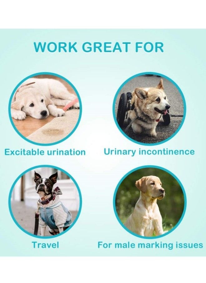 Generic - Male Dog Diapers Disposable Pet Diapers Healthful Wood Pulp Dog Sanitary Nappy for Male Dog Doggy Diapers Absorbent Pad for Doggy in Heat Excitable Urination Incontinence Training - Image 1