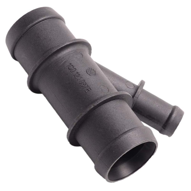 CNUPSM Water Radiator Coolant Hose Connector Pipe 1C0121087E 1C0 121 087E Compatible With VW MK6 Jetta 1108 Polo 0520 Skoda 1115 Seat 1317 16L Audi TT 18T 0306
