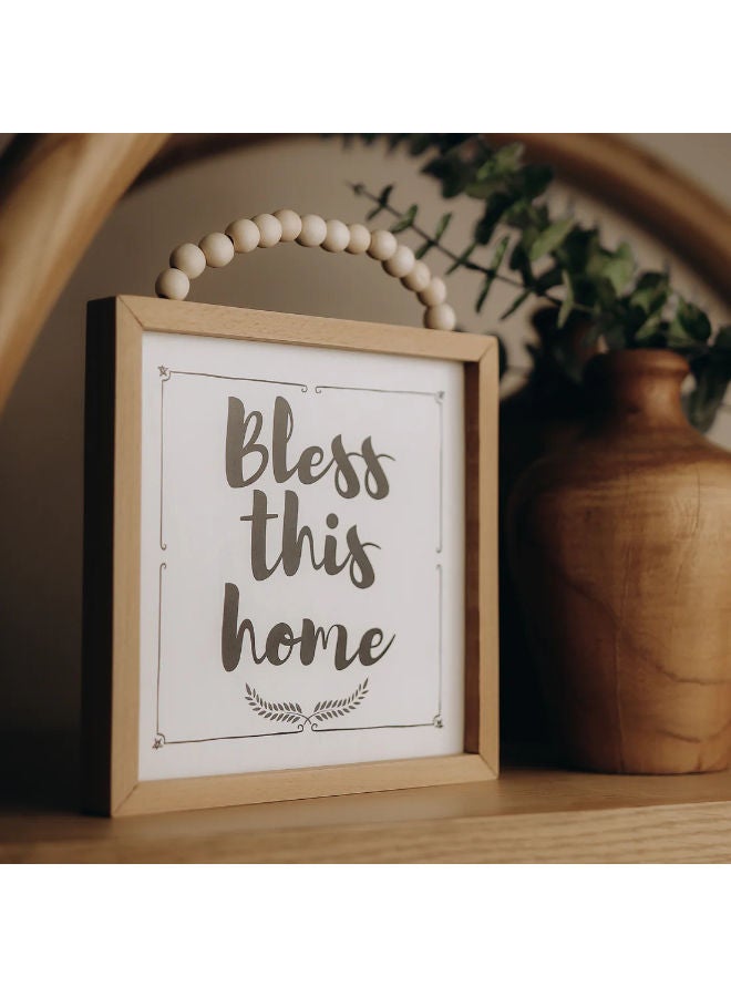 Words Co. Bless This Home Beaded Frame - Image 2