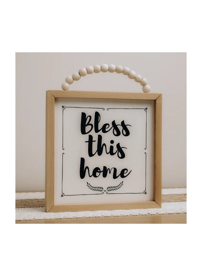 Words Co. Bless This Home Beaded Frame - Image 1