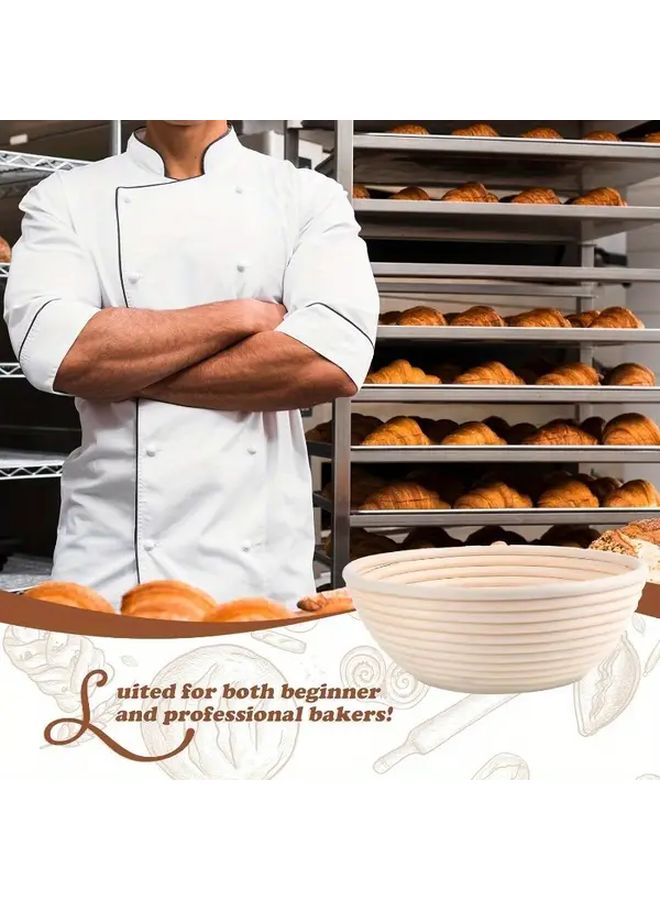 Rustic Plastic Dough Bread Basket 8.5 Inch for Sourdough Baking Durable Natural Style - Image 5