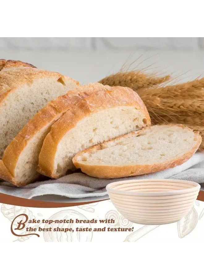Rustic Plastic Dough Bread Basket 8.5 Inch for Sourdough Baking Durable Natural Style - Image 4