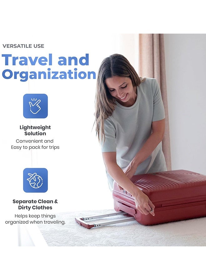 HS Laundry Bag, 5 Pcs Durable Honeycomb Mesh Laundry Bags for Delicates, For Washing Machine, Laundry Bags, Mesh Wash Bag, Travel Storage Organize Bag, Travel Laundry Bag (1 Large, 2 Medium, 2 Small) - Image 5