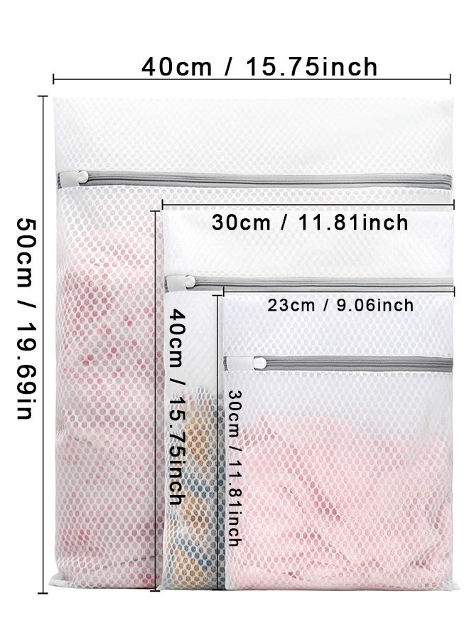 HS Laundry Bag, 5 Pcs Durable Honeycomb Mesh Laundry Bags for Delicates, For Washing Machine, Laundry Bags, Mesh Wash Bag, Travel Storage Organize Bag, Travel Laundry Bag (1 Large, 2 Medium, 2 Small) - Image 2