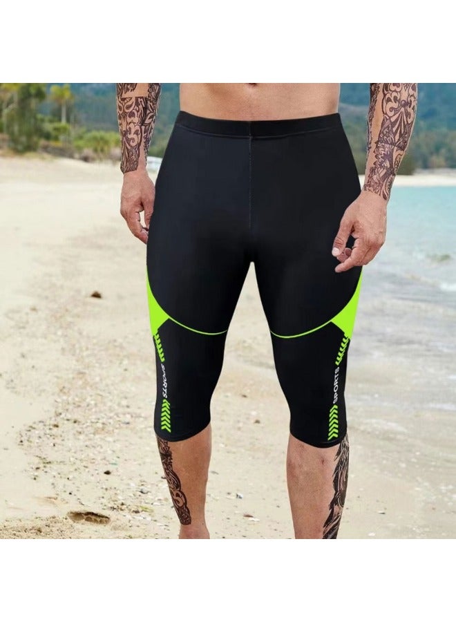 Loquat Men's Swimming Training Running Beach High Waist Multi-color Plus Size Multi-functional Sports Shorts-Color:Blue- - Image 2