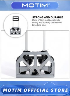 Motim Stair Climbing Aluminum Alloy Folding Hand Truck Portable Trolley Hand Push Shopping Cart with 6 Wheels Capacity 80KG  - Image 5