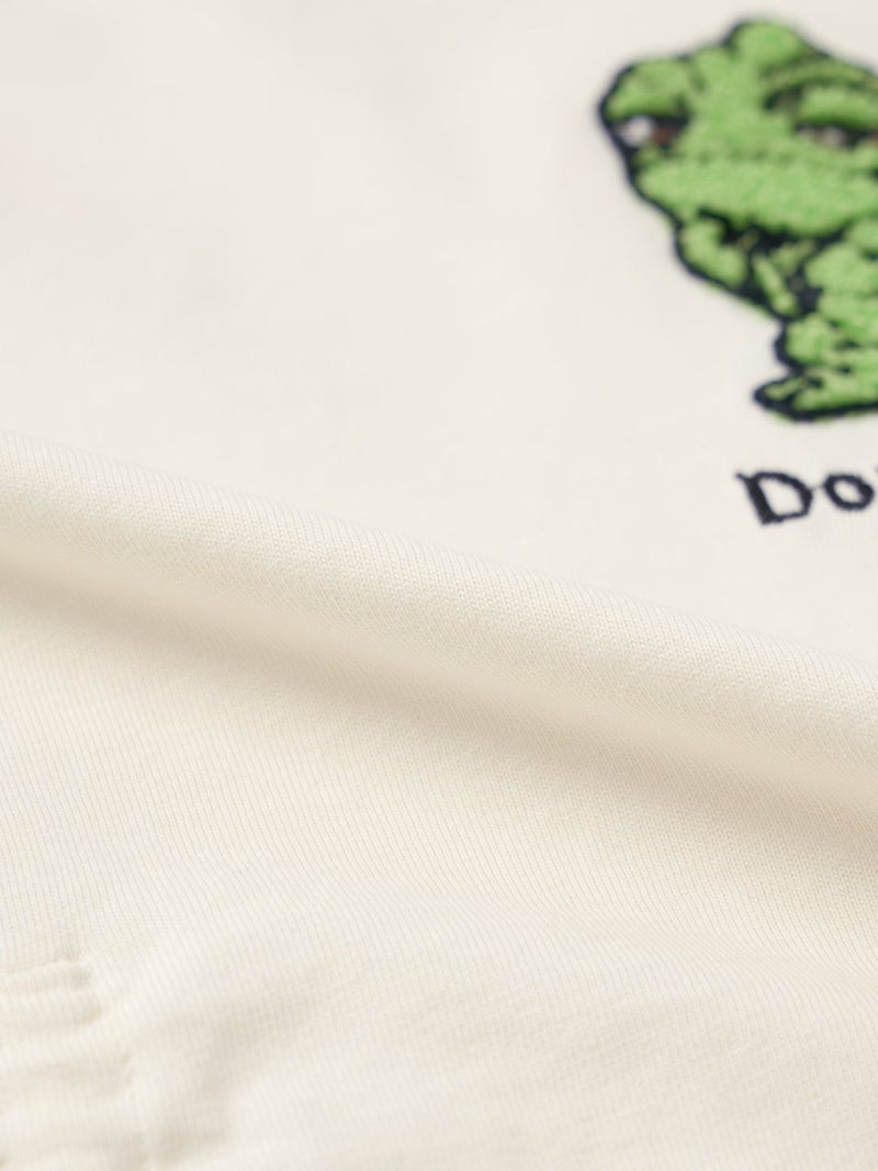 The Souled Store Disney: Don't Test Me Women and Girls Short Sleeves Round Neck Light Yellow Graphic Embroidered Cotton Oversized Lightweight Everyday Streetwear T-Shirt - Image 5