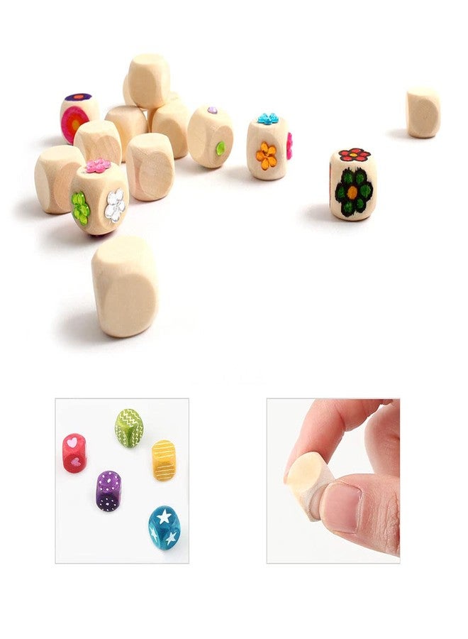 GARASANI 50 Pack Gonggi konggi Korean Wood Jacks Game Wood Coloring Painting Craft Bulk (Wood) - Image 4