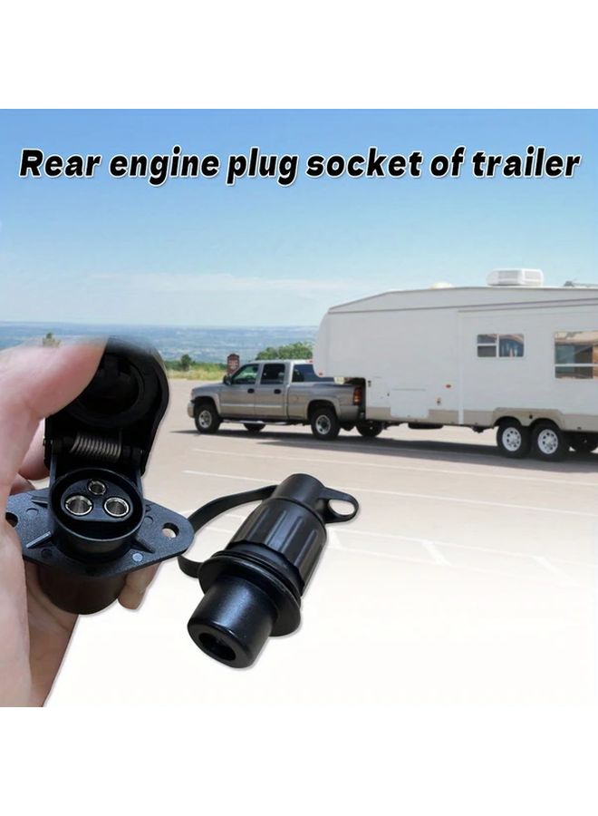 3 Core Tractor Connector Socket Set European Standard 3 Pin 12V Trailer Connector Plug And Socket Combination - Image 1