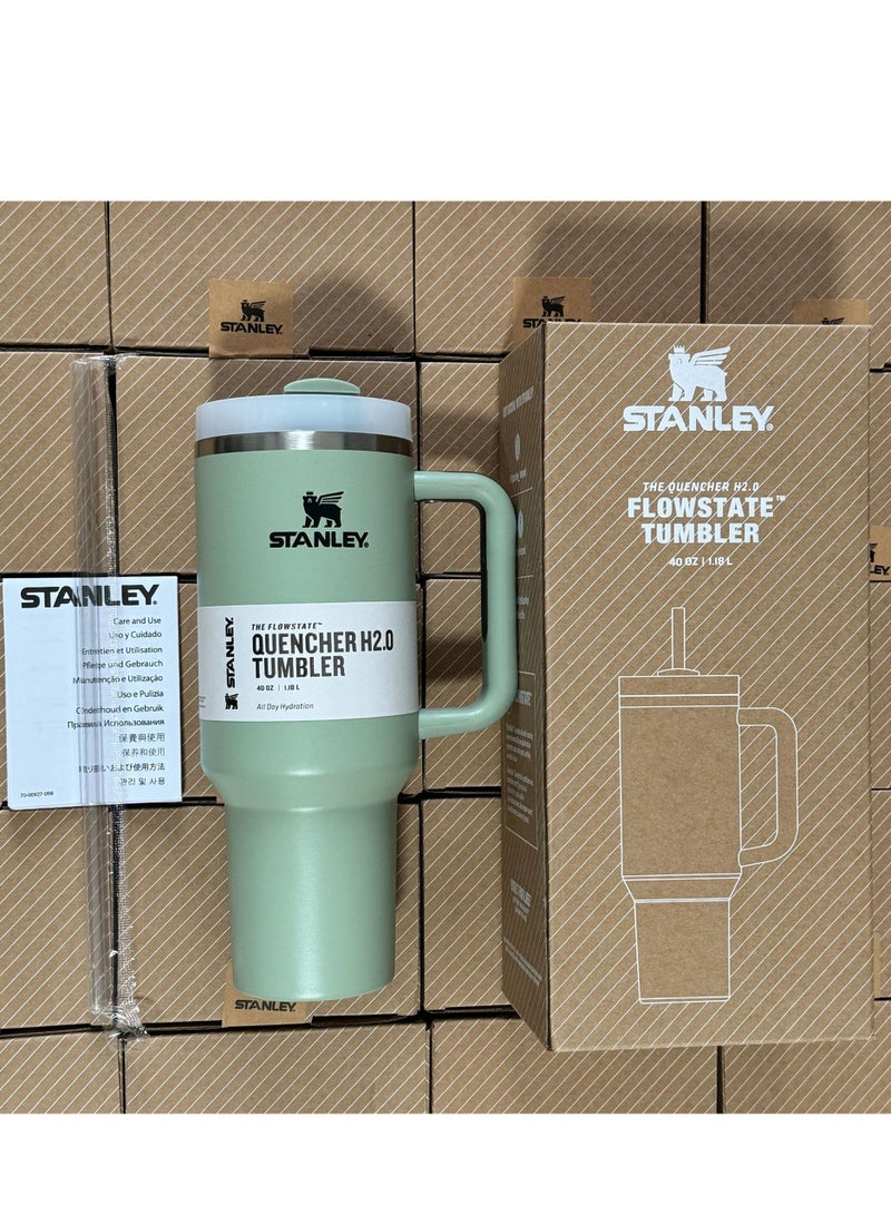 ستانلي H2.0 الفولاذ المقاوم للصدأ فراغ العزل الحراري اسطوانة مع غطاء أنبوب الشفط ، تنطبق على المياه ، والشاي المثلج أو القهوة ، عصير ، الصخر الزيتي ، 40 أوقية - Image 5