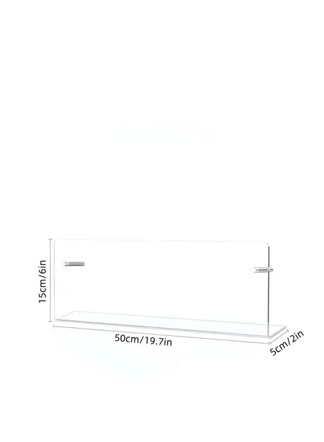 1 قطعة حامل مجلات شفاف من الأكريليك، رف كتب معلق عائم، تخزين منزلي - Image 1